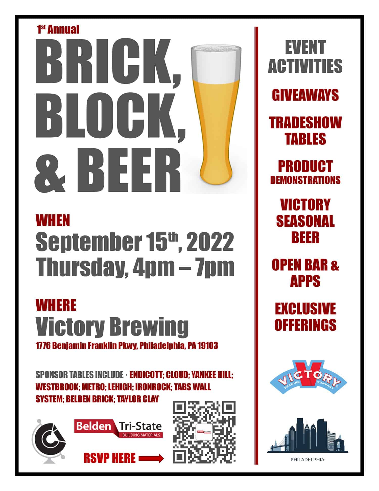 Brick, Block, & Beer Invitation